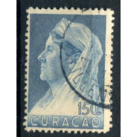Нидерландские колонии - Кюрасао - 1936/39г. - королева Вильгельмина, 15 с - 1 марка - гашёная [Mi 151]. #3-WB-65-A-1