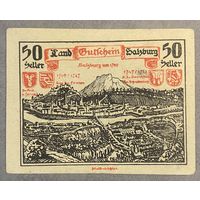 Нотгельды Австрия Зальцбург 50 геллеров 1920 год.