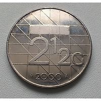 Нидерланды 2,5 гульдена, 2000.  1-3-11