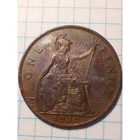 1 пенни Великобритания 1932 год.