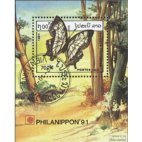 Лаос 1991 бабочки Блок