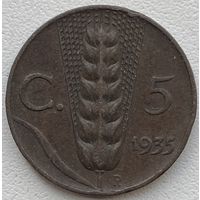 Италия 5 чентезимо 1935 г.