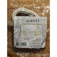 Удлинитель телефонный 2м джек-джек 6Р4С