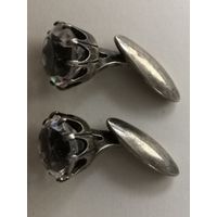 Запонки СССР Горный Хрусталь Серебро 875 проба