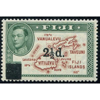 Фиджи 1941** Карта, надпечатка, марка из серии (SG 267)
