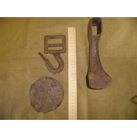 Крюк-пряжка коньской упряжи,тесло Вермахт,ПМВ,пол ядра 1812 г.