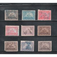 США-1898(Скотт. R162-R171) , гаш., REVENUE, Налоговые марки,Флот, Броненосец