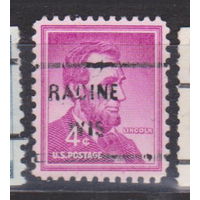 Известные люди Личности  США 1954 год Лот 7 С НАДПЕЧАТКОЙ ИЛИ ПРЕДВАРИТЕЛЬНЫМ ГАШЕНИЕМ