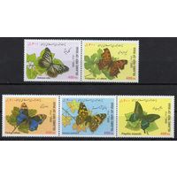 Иран 2002. Бабочки 5 марок   (2886)