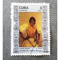 Марка Куба 1987 год Национальный музей Живопись