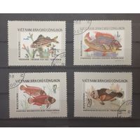 Вьетнам. 1976 год. Фауна. Рыбы (4 марки из серии)