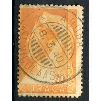 Нидерландские колонии - Кюрасао - 1936/39г. - королева Вильгельмина, печать Аруба, 20 с - 1 марка - гашёная [Mi 152]. #3-WB-65-A-1