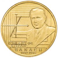 Польша 2 злотых, 2012 120 лет со дня рождения Стефана Банаха UNC