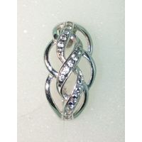 Серьга-одиночка с фианитами, Ag_925, 1,43 г.