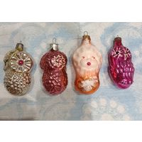 Елочные игрушки, стекло  поштучно