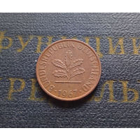 1 пфенниг 1967 (J) Германия ФРГ #01