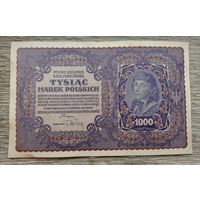 Werty71 Польша 1000 огромных марок польских 1919 Костюшко не злотых банкнота