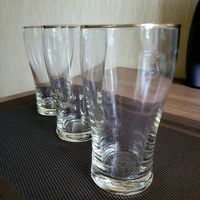 Стаканы, стекло, винтаж, 3 шт.