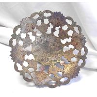 Ваза Конфетница 21 см Латунь Эмаль Индия