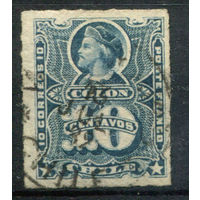 Чили - 1877г. - Колумб, 10 с - 1 марка - гашёная. Без МЦ!