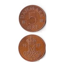 5 эре Дания 1981 года