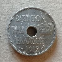 Греция 10 лепта 1912 год,  KM# 63 (чуть гнутая)