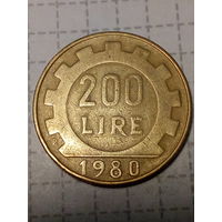 200 лир Италия  1980 год