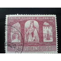 Ватикан, 1966. 1000 лет крещения Польши. Королева Ядвига