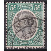 207.BrK. Великобритания. Колонии. Британская подмандатная территория Танганьика. Георг V. Стандарт. 1927 г. 5c. Mi.#82.