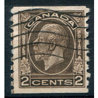 Канада - 1930/31г. - король Георг V, без перфорации: 8 1/2, 2 с - 1 марка - гашёная [Mi 163 D]. #3-WB-72-A-2