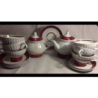 Сервиз чайный перламутровый 1980-е годы СССР (полный комплект на 6 персон) в хорошем состоянии