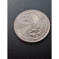 США 25 центов  2015 г.D - Автомагистраль Блу-Ридж. Северная Каролина