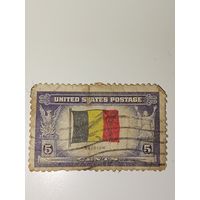 США 1943 из серии Оккупированные страны, посвященная Бельгии.