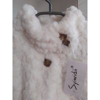 Новая эко шуба белая на пуговицах женская