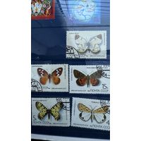 Марки , Бабочки 1986 г. СССР