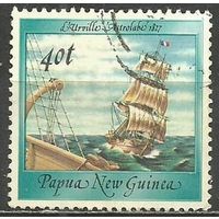 Папуа Новая-Гвинея. Парусник "Astrolabe".1988г. Mi#563.