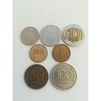 Монеты России 1991,1992,1993 годов. С рубля.