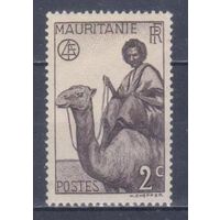 [2329] Французские колонии. Мавритания 1938. Кочевник на верблюде.2с. МН