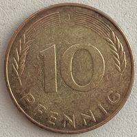 Германия 10 пфеннигов 1977 г. J