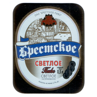 Этикетка пива Брестское светлое Брестский ПЗ М733