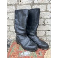 Сапоги яловые офицерские инд пошив 41р подошва подбита деревянными гвоздями немного БУ