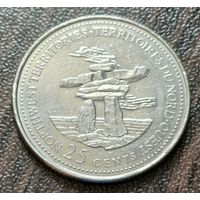 Канада 25 центов, 1992 Северо-Западные территории    ( 1-6-1 )