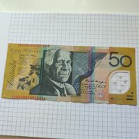50 долларов Австралии 2018 года .Полимер.
