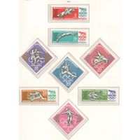 Монголия-1960,(Мих.192-199)  , **  , Спорт,  ОИ-1960(полная серия),