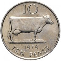 Гернси 10 пенсов, 1979 aUNC