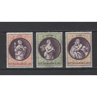 Живопись Сан-Марино 1969** Картины Рафаэля "Вера" "Надежда" "Любовь"