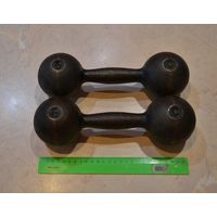 Гантели по 5 кг. СССР. Цена за обе.