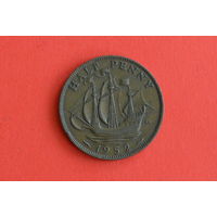 Великобритания 1/2 пенни 1952 с 1 руб