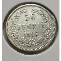 78. 50 пенни 1893 г. Александр 3. С рубля!