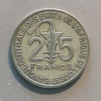 Западная Африка (ВСЕАО) 25 франков, 2007 г., КМ# 9